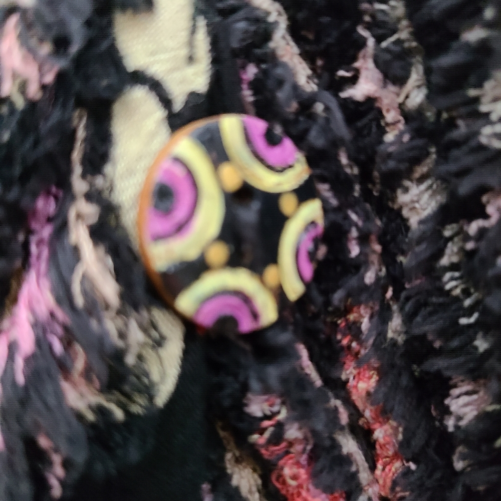 Multi Colored Light Button Down Jacket Size L, - image 3